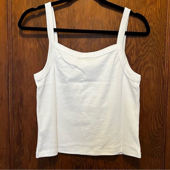 NWT Daydreamer Metallic Horse Shoe Sporty Tank Bleach White Western XL Beyoncé - Picture 6 of 8